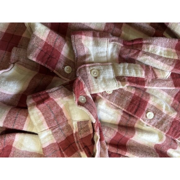 Old Navy The Boyfriend Shirt Size Medium Plaid Long Sleeve Button Down Cotton - Picture 8 of 13